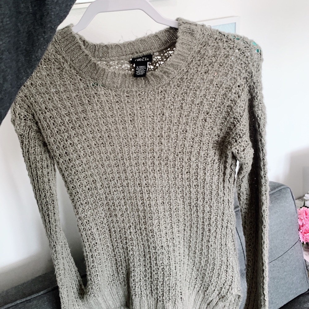Gray High Low Sweater